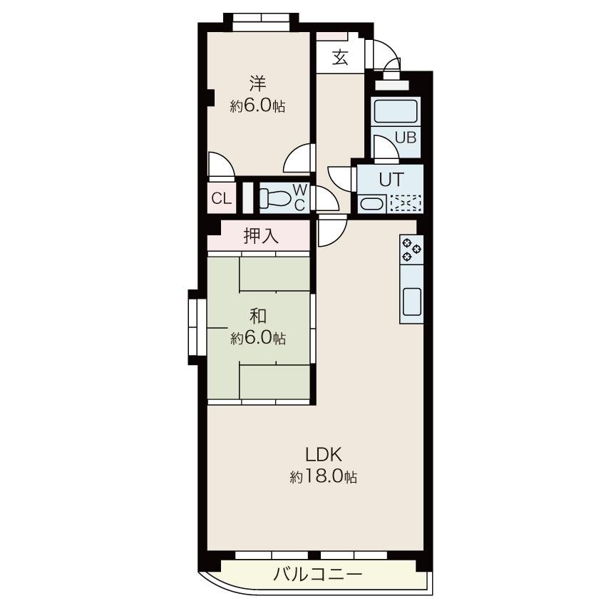 間取り図C-6 2LDK